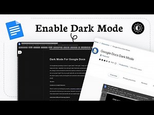 How to turn on dark mode in google docs (Display Settings)