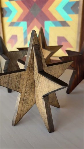 3D Stars. Freestanding 3 Dimensional Stars. Star Decor. Rustic Wood Star Decorations. Wood Art