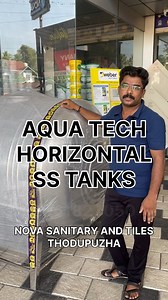 Aqua Tech Horizontal Stainless Steel Water Tank – engineered for superior water storage! WhatsApp 9961823050 for queries. 🚰 Made with food-grade SS 304 steel, this tank offers anti-corrosive protection, UV resistance & high thermal durability. Ideal for rooftop, ground-level & indoor installations. Features include welded seams, hygienic inner coating, and zero water contamination. Perfect for domestic & commercial use. Available in multiple capacities. Now at Nova Sanitary, Thodupuzha. #AquaTe