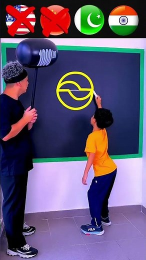 A challenge of drawing with one stroke. This time it's a bit difficult! #funny#familychallenge