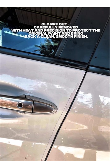 PPF removing Pink Pantha 🌝💋 Safely removed the old Paint Protection Film without damaging the paint surface. No residue, no marks – just clean, healthy paint ready for the next level of protection. #paint #ppffilm #removing #polishing #100k