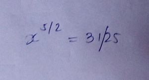 Solve for x:  x^(5/2) = 31/25... | Filo