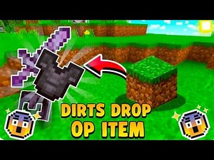 Dirt Drop OP Items in Minecraft | Super OP Survival Challenge | Unlimited OP Loot