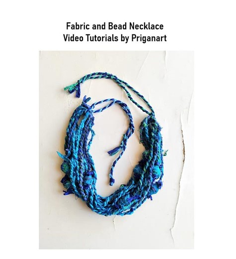 Fabric and Bead Necklace Tutorial, 2 VIDEO Tutorials, Instant Download - Etsy