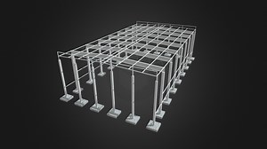 Steel Construction model - 3D model by geodezja3D.pl (@geocube)