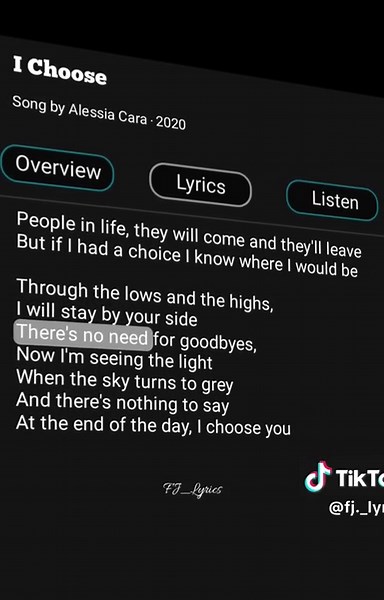 Alessia Cara - I Choose (Lyrics)