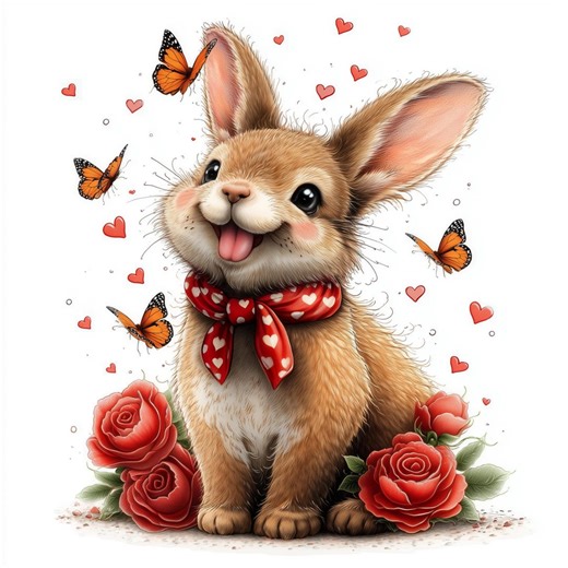 10 Romantic Rabbit With Hearts Graphics Bundle, Bunny Clipart PNG JPG, Watercolor Clipart, Romantic Art, Gift for Her, Clipart, Bunny, - Etsy