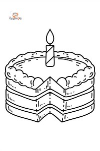 Cream Cake coloring page ♥ Online and Print for Free!