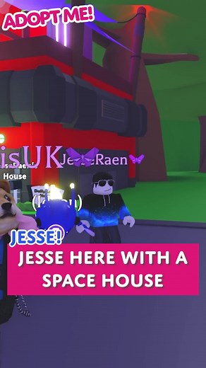 Jesse's Spacehome Decoration with Matt and Dalia in Roblox Adopt Me