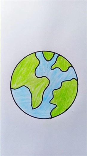 Earth Drawing 🌍️🌎️🌏️#shorts #earthdrawing #geography #trending