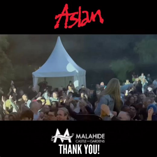 Thank you so much to you all!! What a day!! From our competition winners arrival to standing on stage, singing with you all, it was AMAZING!! Big big thank you to Malahide Castle & Gardens for having us, to all the security team, production team, Gibney’s of Malahide and everyone involved…. You looked after us so well! See you all again soon 🎶❤️🎶 | Aslan