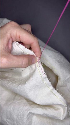How to Hand Finish an Armhole with the Overcast Stitch #handsewing #needleandthread #stitchtutorial