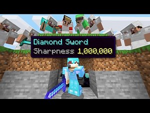 Minecraft Manhunt but I secretly used Sharpness 1,000,000...