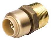 Push-Fit 1/2 x 3/4 inch Male Adapter