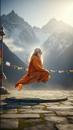 Levitating Monk in Himalayas | Deep Meditation & Transcendence #monk #yoga #levitation #meditation