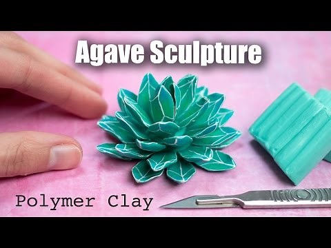How to Sculpt Succulents, Queen Victoria Agave // Polymer Clay Tutorial