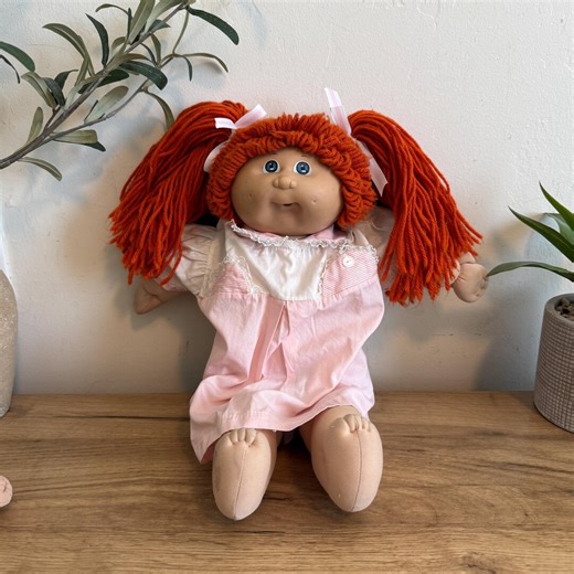 Vintage Cabbage Patch Doll | Red Yarn Hair Doll | 1980s Plush Doll | Retro Kids Toy | Nostalgic 1985 Collectible Doll - Etsy