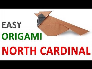 Origami Northern Cardinal