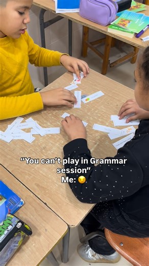 Teacher Karima on Instagram: "Who said grammar can’t be fun 😏 . . . . #kids #grammar #english #classroom #school #games"