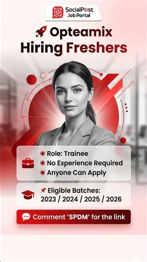 Trainee Software Engineer Jobs in Opteamix | Fresher Jobs 2026 #itjobs #freshersjobs #traineejobs