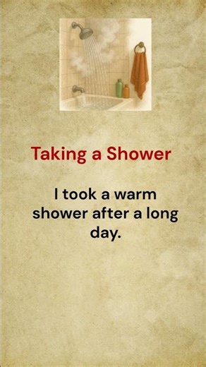 Taking a Shower || Learn English! 🚀 #learnenglish #shorts #viral #viralshorts