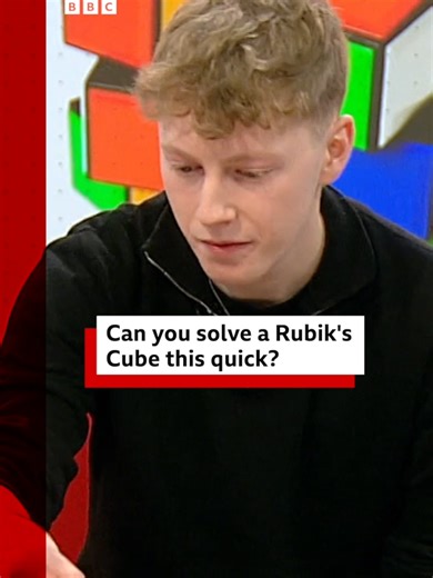 Speedcuber Aidan Grainger accepted a challenge set by BBC Breakfast presenters. #RubiksCube #Speedcuber #Record #AidanGrainger #BBCNews