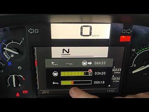 Temps de conduite et de repos au tableau de bord d'un RENAULT T
