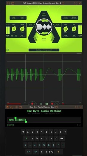 Raw Byte Audio Machine x FAC Smash #bytebeat #sounddesign #AUv3