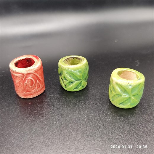 Unique Dread Lock Beads, Set of 3 Ceramic Hair Jewelry Hole 8mm - Etsy