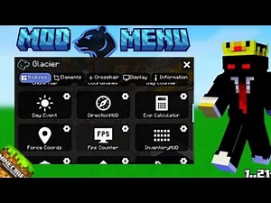 The Best Mod Menu Client (Glacier) For MCPE 1.21+
