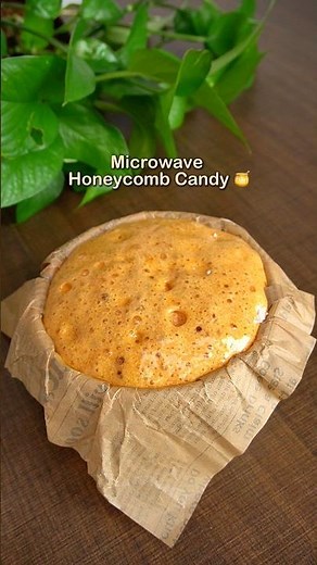 Make honeycomb candy with a microwave! 🍯