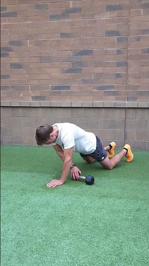 Kneeling Plank DB Pull Through