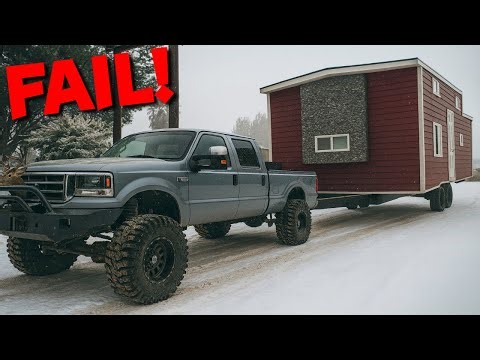 WE TRIED MOVING A TINY HOUSE IN THE SNOW IN GTA 5 RP!!