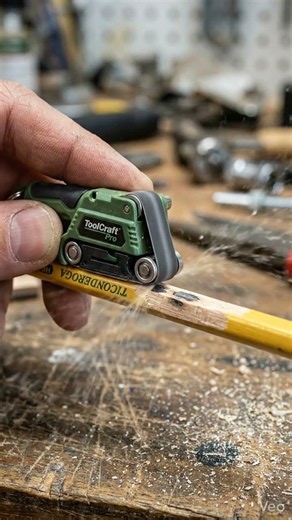 Watch This Tiny Belt Sander Reshape a Wooden Pencil with Shockingly Clean Precision and Detail