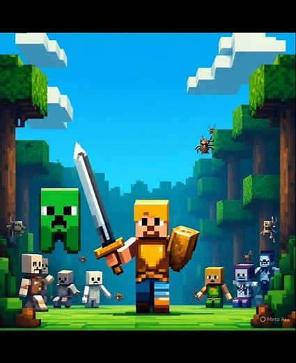 Epic Minecraft Warrior Animation | AI Image to Video Cinematic