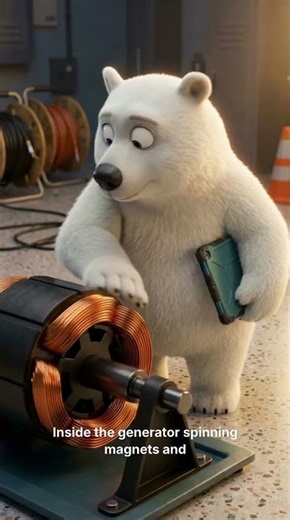 Today let's see how a wind turbine turns moving air into usable electricity #aivideo #discovery