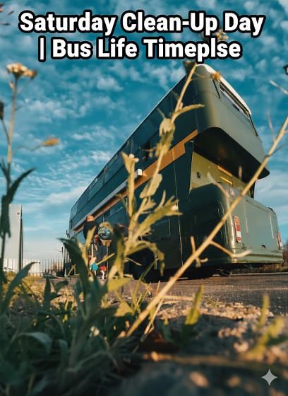 Saturday Clean-Up Day | Bus Life Timelapse