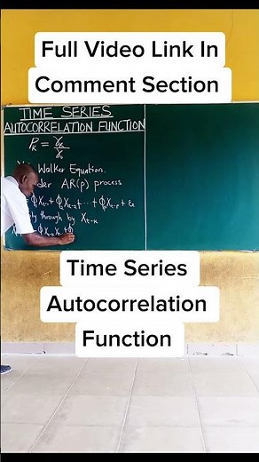 Time Series Autocorrelation Function #timeseries #timeseriesanalysis ‪@content-academy‬