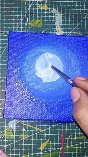 easy moon painting 🌙🎨 #moon #easypainting #paint #art #viral #short #youtube #drawing #moonpainting