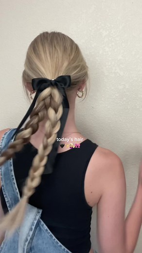 Double Braided Ponytail with Bow Tutorial
