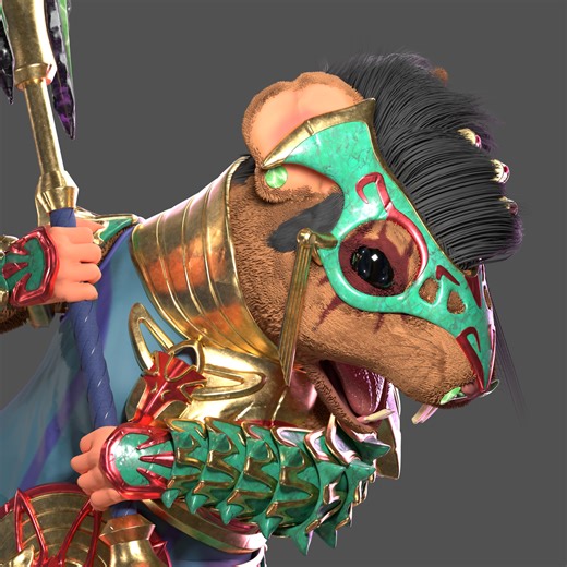 Aztec Mouse Eagle Warrior, Rick Hefner