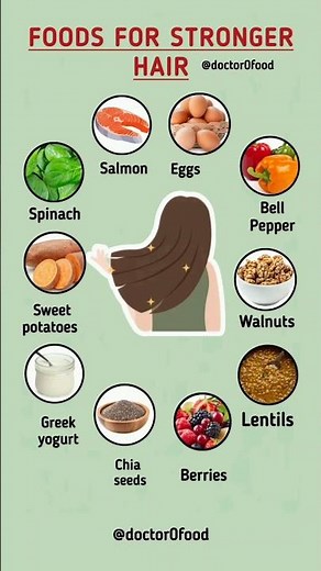 Best Foods for Stronger Hair | Foods for Healthy, Thick & Strong Hair #healthtips #healthylife