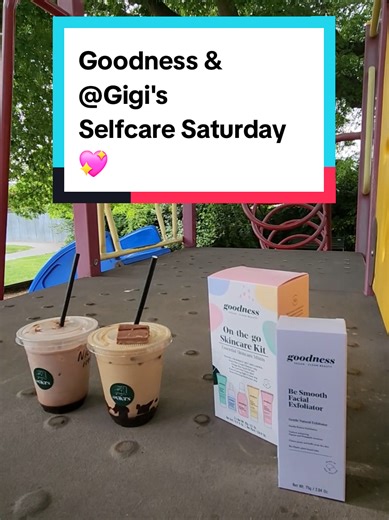 Self-care Saturday but make it a morning out with my one of my cherubs ✨ Chocolate fudge latte   kind skincare = happy mum & kids. Thanks @Goodness Clean Vegan Beauty NZ & @@ GIGI’S for the sweetest start to our day 🤎 What’s YOUR version of self-care this weekend? #selfcaresaturday #mumtok #nzmum #goodnessbeauty #gigiscoffeeandmatcha