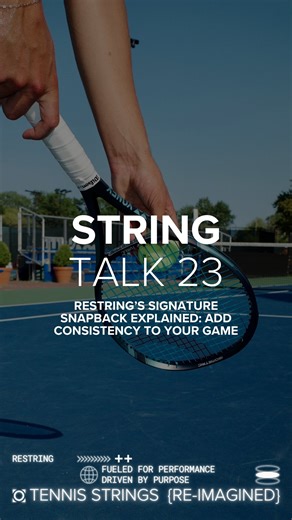 ReString | Tennis Strings Re-Imagined on Instagram: "🎾 Let’s Talk Strings — Fact 23: ReString Signature Snapback Explained Most players think all poly strings snap back the same… ❌ But here’s the truth 👇 It’s not just about having snapback — it’s about how long it lasts ⏳ At ReString, we built snapback into the material itself. Blended all the way through. 🧬 The result? ✅ Consistent snapback ✅ Predictable spin ✅ Responsive from first ball to last That’s signature snapback ⚡ ⬇️ How long does i