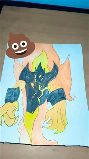 drawing lava demon👹💀 #art #shorts