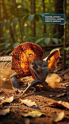 The Australian Lizard With The Most Dramatic Prehistoric Neck Frill Defense