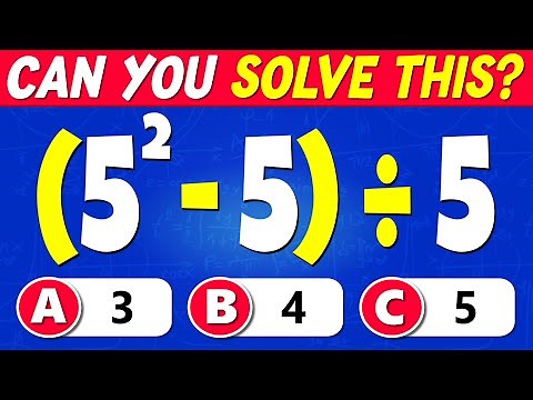 Can You Pass This High School Math Quiz? ➕➖ (Easy to IMPOSSIBLE) ✖️➗🧠