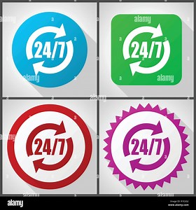 Vector icons with 4 options. Service flat design icon set easy to edit in eps 10 Stock Vector Image & Art - Alamy