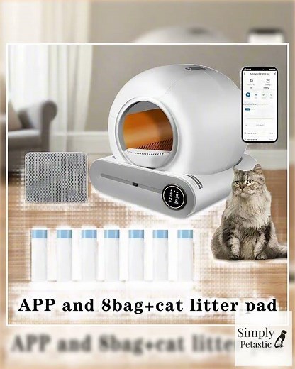 Automatic Health Monitoring Ionic Smart Cat Litter Box Multi Lingual Self Cleaning Fully Enclosed...