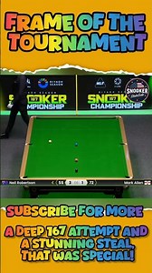 FRAME OF THE TOURNAMENT SO FAR? P-4 #shorts #snooker #8ballpool #billiards #pool